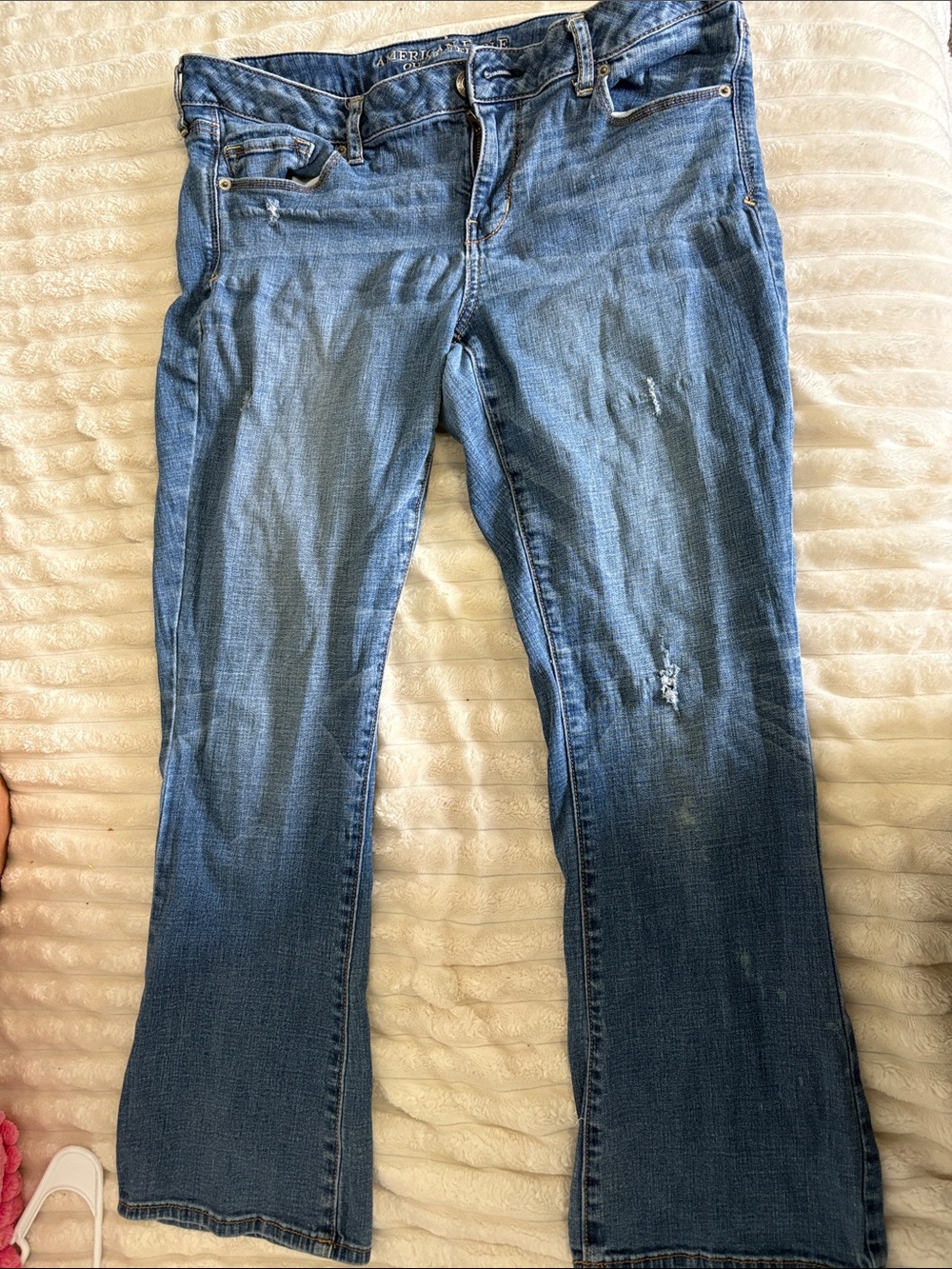 American Eagle Outfitters Blue Flare Jeans - Mid Wash